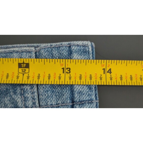 Reformation Sandia Mini Skirt Women's Size 24 Inari Blue Denim Belted Skirt - Picture 6 of 7